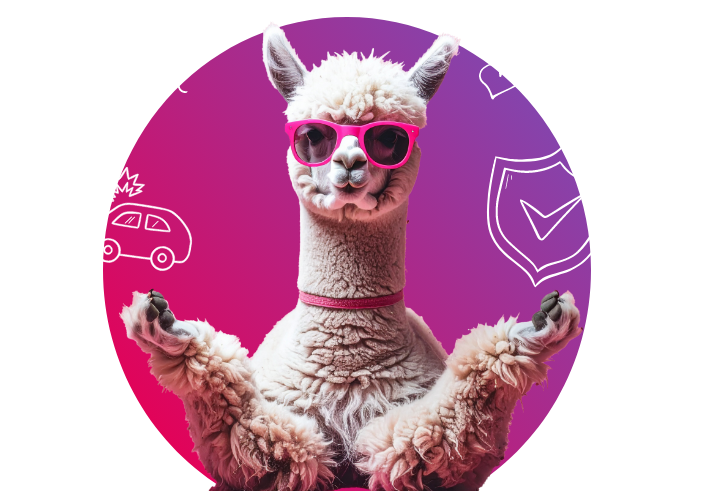 Alpaka macht Yoga