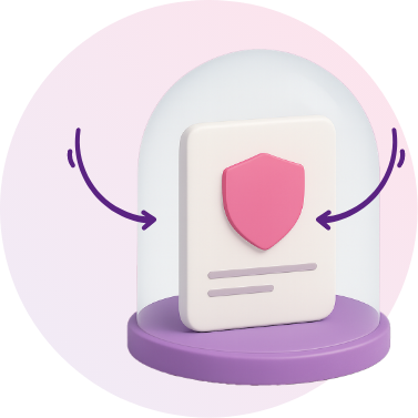 Symbol für Sicherheit unter einer gläsernen Kuppel